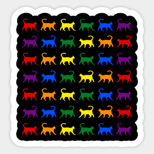 Cats LGBT Pattern Cat Daddy Cat Mom Cat Lovers Funny Cat Sticker